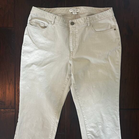 Coldwater Creek Women's Khaki Straight leg Relaxed fit pant sz 12 - Picture 1 of 8